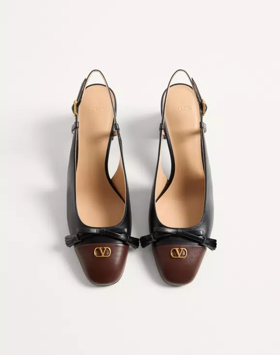 Valentino Valet Du Roi Kidskin Slingback Pumps 60Mm - Image 5